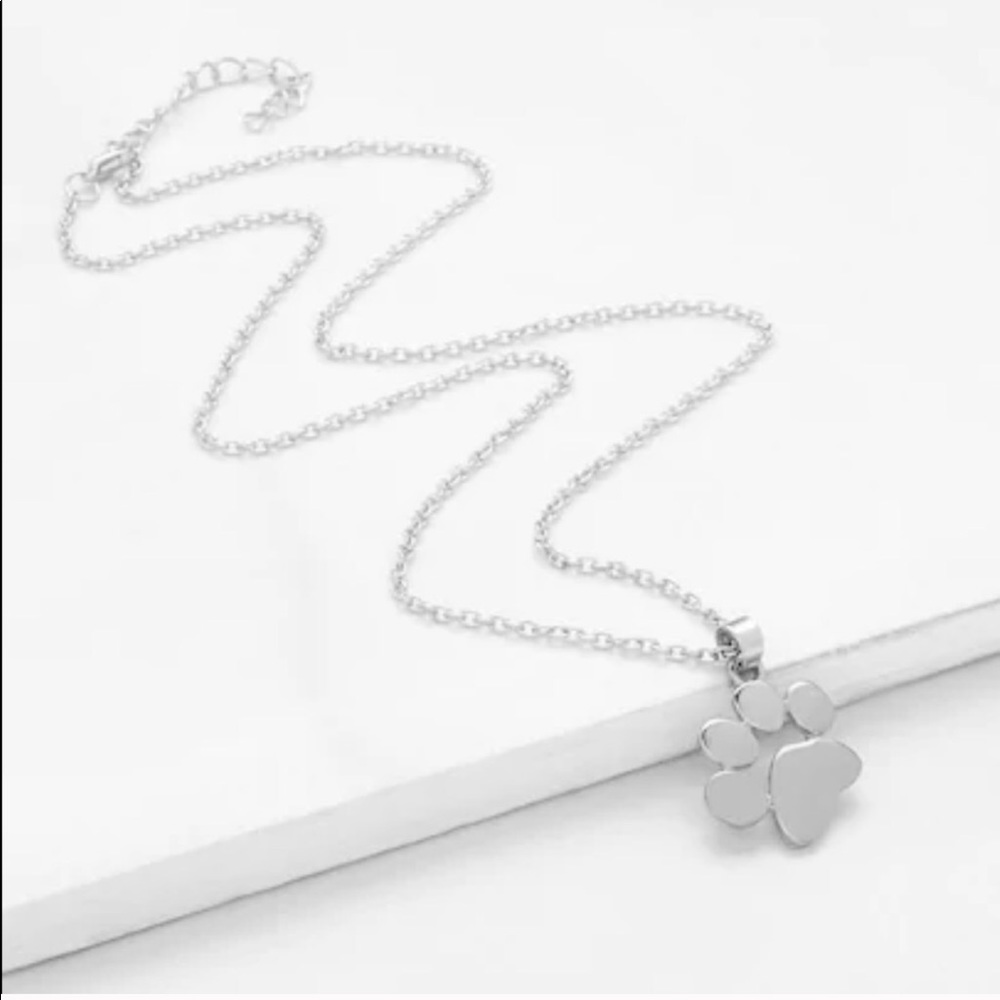 LAST ONE π Dainty Dog Lover Paw Print Necklace - Picture 6 of 6